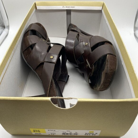 Trueflex Brown Open Toe Sandal Size 8.5 Kohls Box ID 875 - Picture 9 of 11